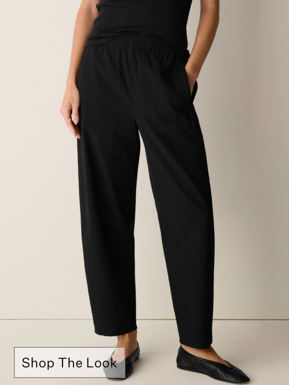 Eileen Fisher Organic Cotton Lantern Pant Ankle Length - Picture 2 of 10